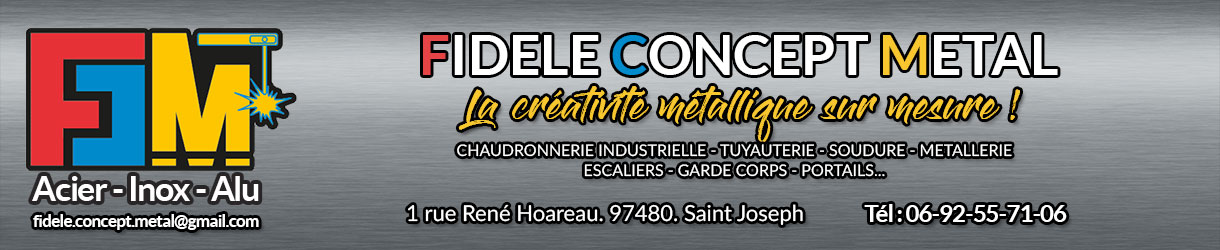 FCM. Entreprise de fabrication inox, metallerie, tuyauterie industrielle, Mécano-soudure TP et agricole. La réunion.